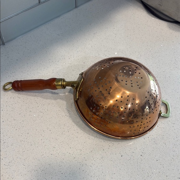 🏴 Copper vintage colander, Korean vintage copper - Picture 1 of 9